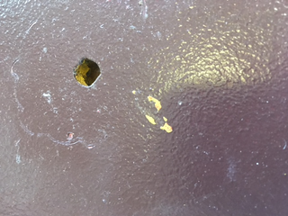 Those marks are from hardware that I added YEARS after I painted this damn thing. wtf kind of paint did I use?